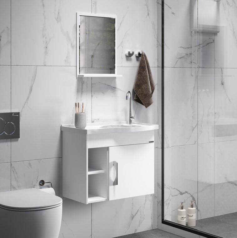 RORATO - KIT TURIM SUSPENSO 2 NICHOS 55,5CM BRANCO TEXTURIZADO